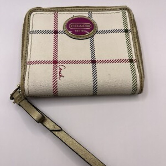 Coach Handbags - Coach Tattersall Wristlet Wallet
